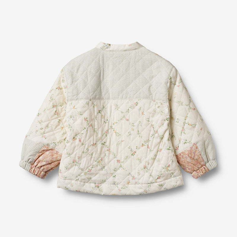 Wheat Main Quiltet Jakke Inga Jacket 9426 ivory checked flowers
