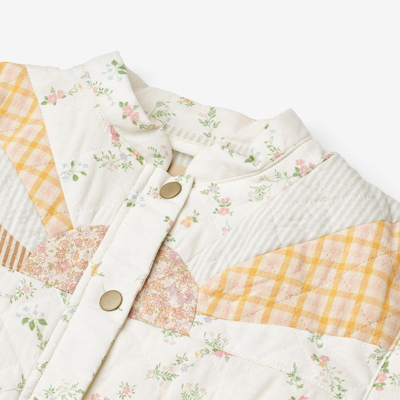 Wheat Main Quiltet Jakke Inga Jacket 9426 ivory checked flowers
