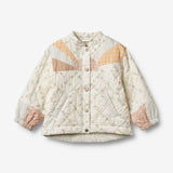 Wheat Main Quiltet Jakke Inga Jacket 9426 ivory checked flowers