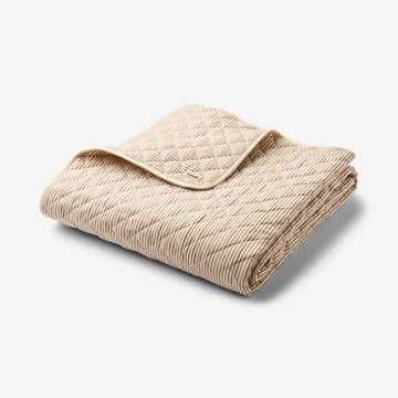 Wheat Main Quiltet Tæppe Home 9524 cappucino stripe