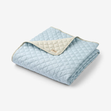 Wheat Main Quiltet Tæppe Home 9634 blue ocean stripe
