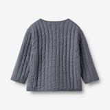 Wheat Main Quiltjakke Siggo Jacket 1312 greyblue slub stripe