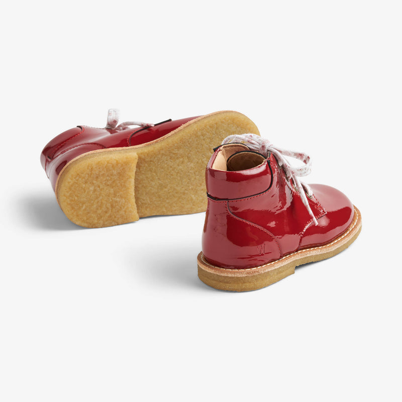 Wheat Footwear Raden Lak Snørebånd | Baby Prewalkers 2072 red