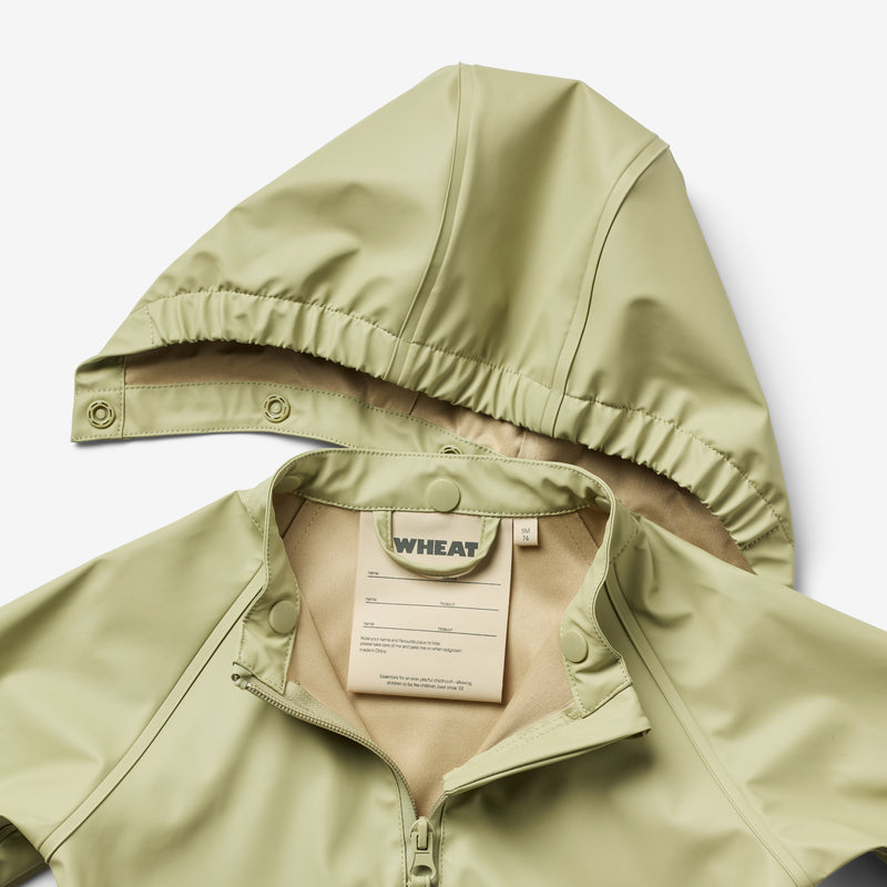 Wheat Outerwear Regnjakke Chardy Rainwear 1145 green tea