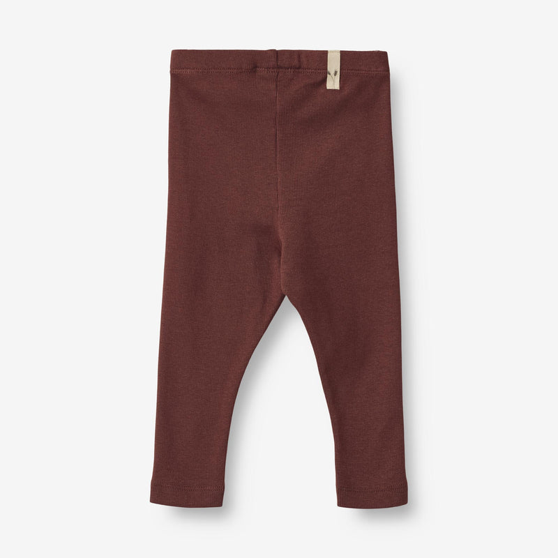 Wheat Main  Rib Leggings Maddy | Baby Leggings 2118 aubergine