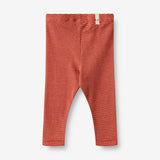 Wheat Main  Rib Leggings Maddy | Baby Leggings 1952 paprika stripe