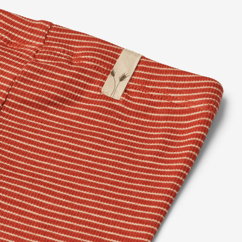 Wheat Main  Rib Leggings Maddy | Baby Leggings 1952 paprika stripe