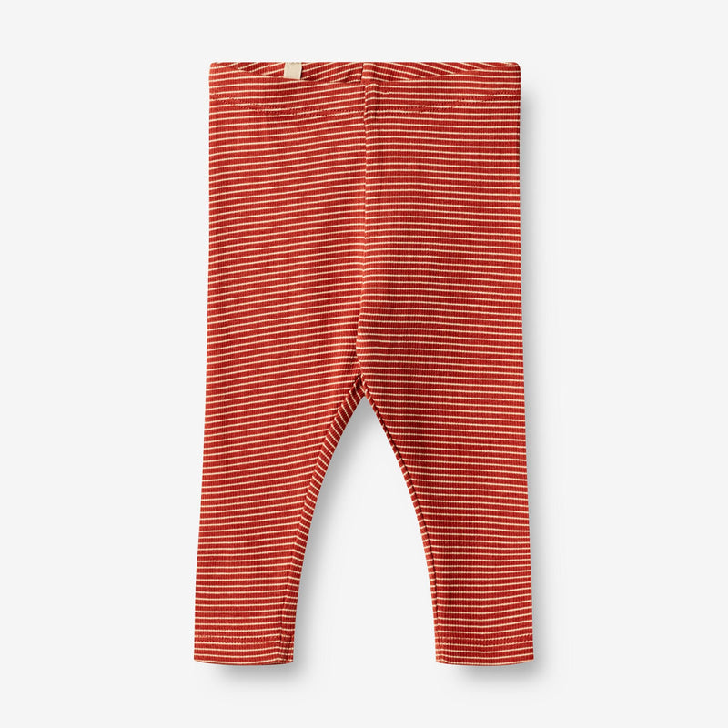 Wheat Main  Rib Leggings Maddy | Baby Leggings 1952 paprika stripe