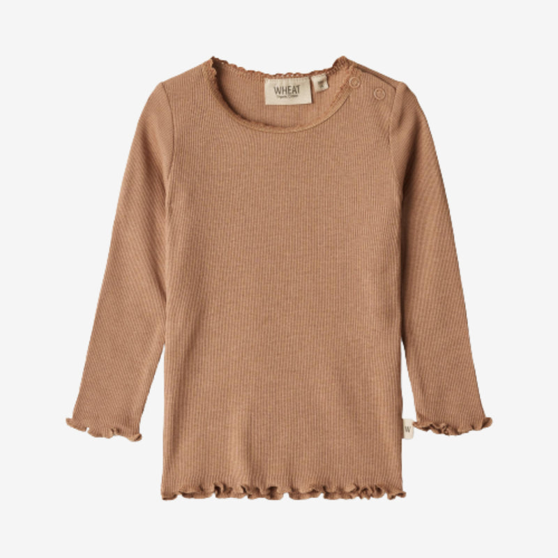 Wheat Langærmet Rib T-shirt Reese | Baby Jersey Tops and T-Shirts 2121 berry dust