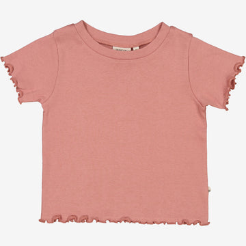 Wheat Main Rib T-shirt Irene Jersey Tops and T-Shirts 2021 old rose