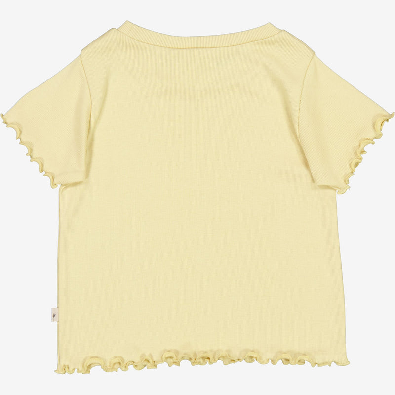 Wheat Rib T-shirt Irene Jersey Tops and T-Shirts 5106 yellow dream