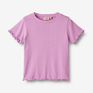 Wheat Main   Rib T-shirt Irene Jersey Tops and T-Shirts 4500 iris