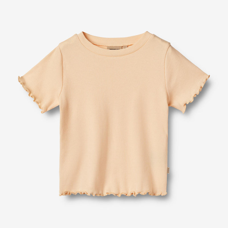 Wheat Main Rib T-shirt Irene Jersey Tops and T-Shirts 1251 Pale Peach