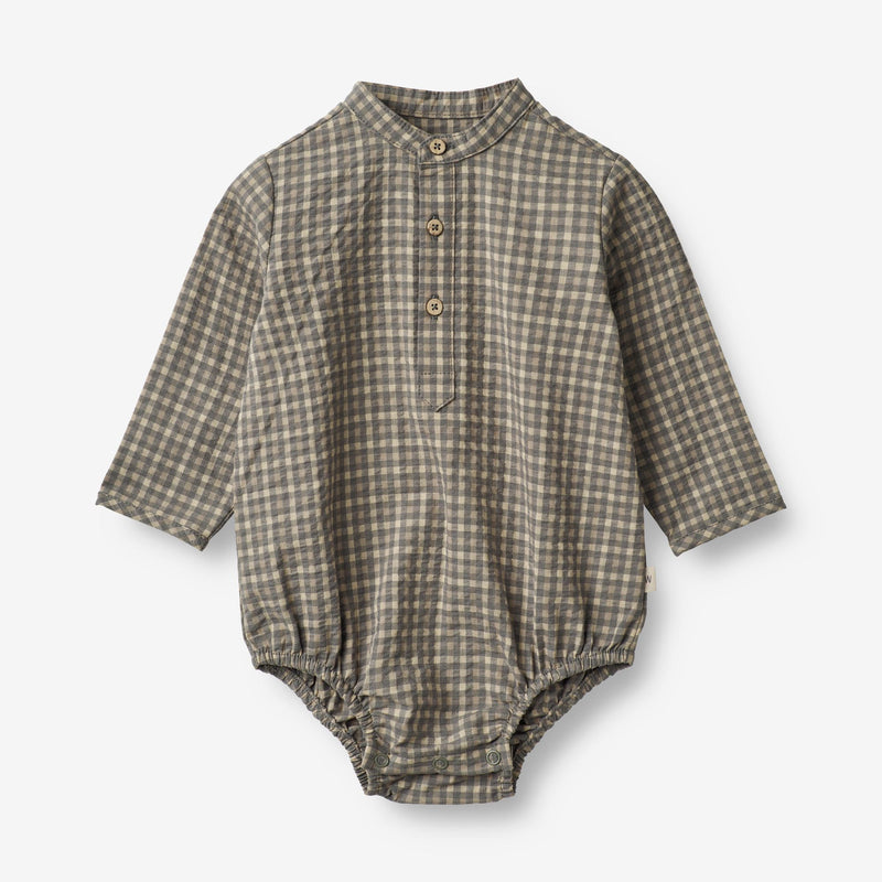 Wheat Main  Bodyskjorte Victor | Baby Suit 1529 autumn sky check