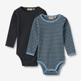 Wheat Main Sæt Af To Body Berti Underwear/Bodies 9548 bright blue stripe