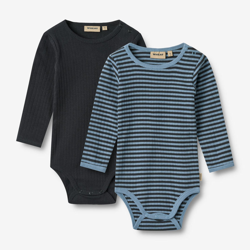 Wheat Main Sæt Af To Body Berti Underwear/Bodies 9548 bright blue stripe