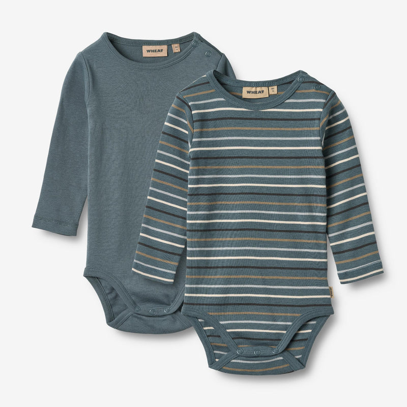 Wheat Main Sæt Af To Body Freddie Underwear/Bodies 9547 blue multi stripe