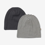 Wheat Main Sæt Af To Huer Aidan Accessories 9432 navy rib stripe