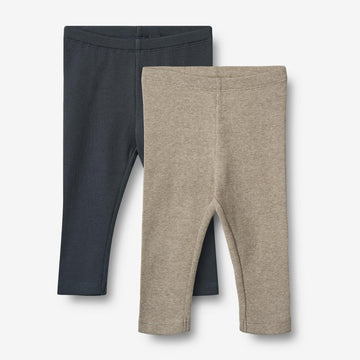 Wheat Main Sæt Af To Rib Leggings Jules Legging 1432 navy