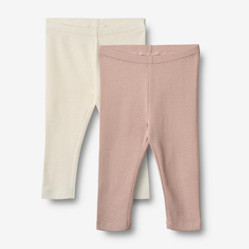 Wheat Main Sæt Af To Rib Leggings Jules Legging 2487 rose powder