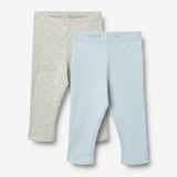 Wheat Main Sæt Af To Rib Leggings Jules Legging 2703 summer sky