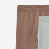 Wheat Main Sæt Af To Rib Leggings Jules Legging 9582 soft rain brown