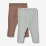 Wheat Main Sæt Af To Rib Leggings Jules Legging 9582 soft rain brown