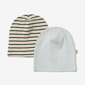 Wheat Main Sæt af 2 Jersey Huer Aidan Accessory 1117 blue green stripe