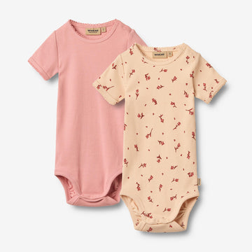 Wheat Main Sæt af 2 Kortærmede Body Elisa Underwear/Bodies 9439 rose water flowers