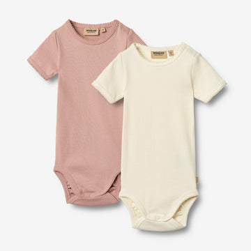 Wheat Main Sæt af 2 Kortærmet Body Elisa Underwear/Bodies 2487 rose powder