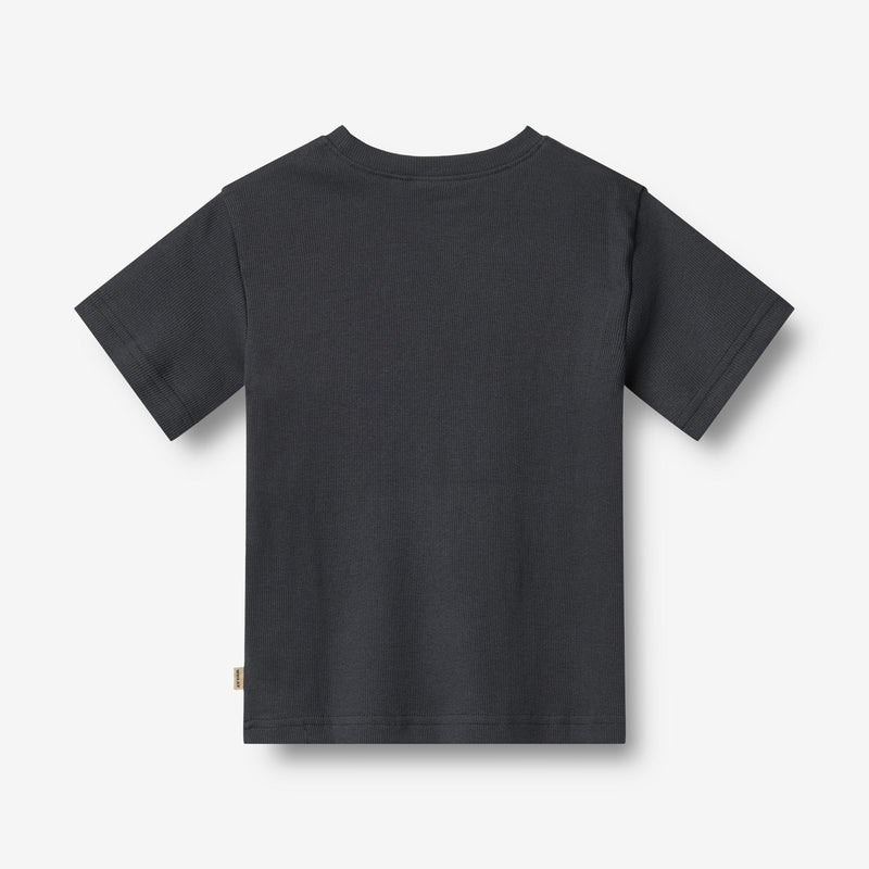 Wheat Main Sæt af 2 Kortærmet Rib T-shirts Fabian T-Shirt 1432 navy