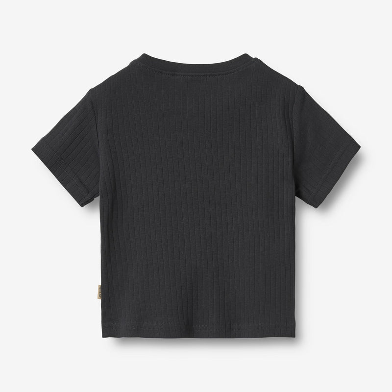 Wheat Main Sæt af 2 Kortærmet Rib T-shirts Fabian T-Shirt 9432 navy rib stripe