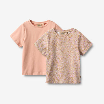 Wheat Main Sæt af 2 Kortærmet T-Shirts Manna Jersey Tops and T-Shirts 9409 lilac flower meadow