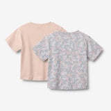 Wheat Main Sæt af 2 Kortærmet T-shirts Ella T-Shirt 2528 powder blue flowers