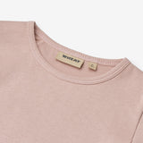 Wheat Main Sæt af 2 Langærmede Rib T-shirts Ida T-Shirt 3118 eggplant
