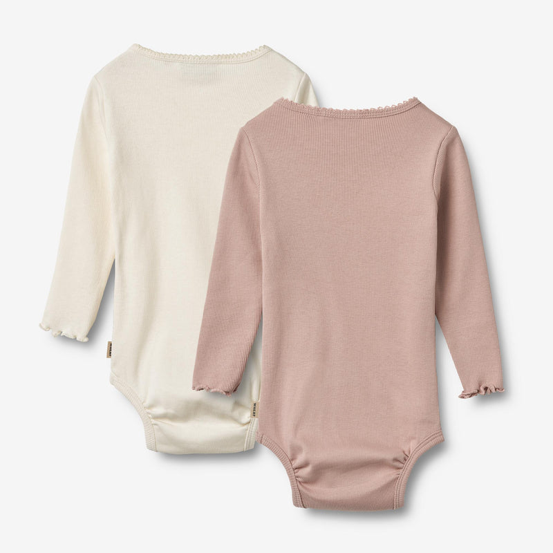 Wheat Main Sæt af 2 Langærmet Body Regitze Body 2487 rose powder
