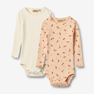 Wheat Main Sæt af 2 Langærmet Body Regitze Body 9439 rose water flowers