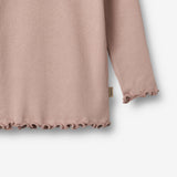 Wheat Main Sæt af 2 Langærmet Rib T-shirts Ida T-Shirt 2487 rose powder