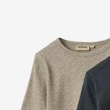 Wheat Main Sæt af 2 Langærmet T-shirts Milo T-Shirt 1432 navy