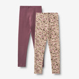 Wheat Main Sæt af 2 Leggings Jules Legging 9769 soft sand flower wine