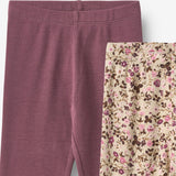 Wheat Main Sæt af 2 Leggings Jules Legging 9769 soft sand flower wine