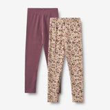 Wheat Main Sæt af 2 Leggings Jules Legging 9769 soft sand flower wine
