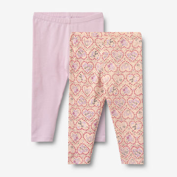 Wheat Main Sæt af 2 Leggings Jules Legging 9876 magenta heart flowers
