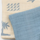 Wheat Main Sæt af 2 Muslin Stofbleer Kaya Accessories 1260 faded denim