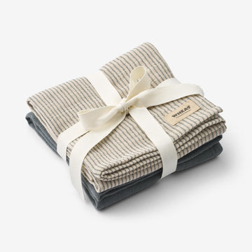 Wheat Main Sæt af 2 Muslin Stofbleer Kaya Accessories 1460 stormy weather