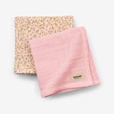 Wheat Main Sæt af 2 Muslin Stofbleer Kaya Accessories 5548 coral blush