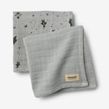 Wheat Main Sæt af 2 Muslin Stofbleer Kaya Accessories 9567 soft rain