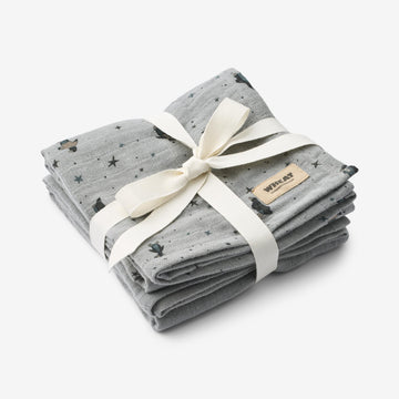 Wheat Main Sæt af 2 Muslin Stofbleer Kaya Accessories 9567 soft rain
