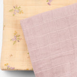 Wheat Main Sæt af 2 Muslin Stofbleer Kaya Accessories 9631 barely apricot