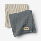 Wheat Main Sæt af 2 Muslin Stofbleer Kaya Accessories 1460 stormy weather